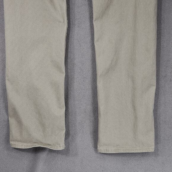 Lucky Brand 121 Slim Straight Pants sz 30x32 Mens Beige Canvas Khakis Chinos - Picture 6 of 11